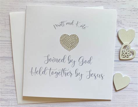 Personalised Christian Wedding Card With the Words 'joined - Etsy