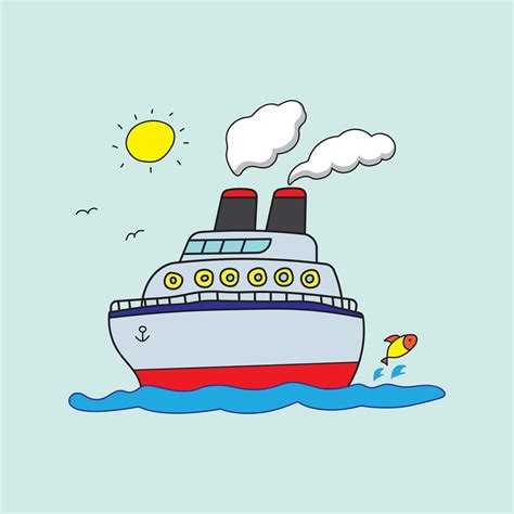 Cruise Ship Drawing For Kids