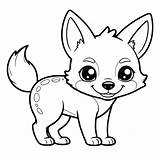 Fox Coloring Page Or Drawing Cartoon  sketch template