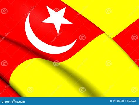 Flag of Selangor, Malaysia. Stock Illustration - Illustration of ehsan ...