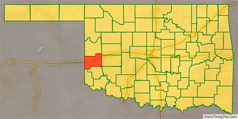 Map of Beckham County, Oklahoma - Thong Thai Real