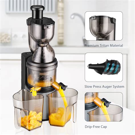 Cold Press Juicer Machine Masticating Slow Juice Extractor Maker Fruit ...