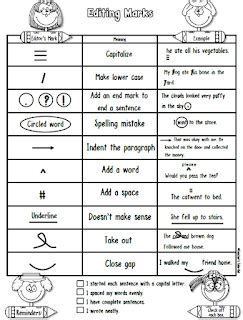 Editing Marks Sheet | Teacher's Take-Out