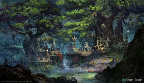 Elven City in Forest by FerdinandLadera on DeviantArt