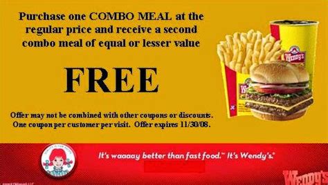 Wendy's Printable Coupons 2024