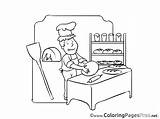 Female Baker Pages Coloring sketch template