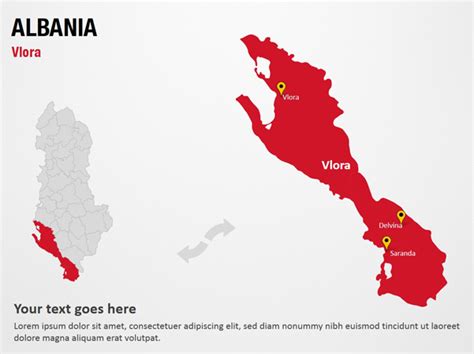 Vlora - Albania PowerPoint Map Slides - Vlora - Albania Map PPT Slides, PowerPoint Map Slides of ...