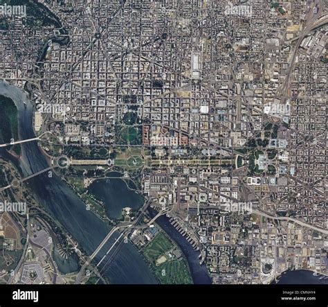 aerial photo map of Washington, DC Stock Photo - Alamy