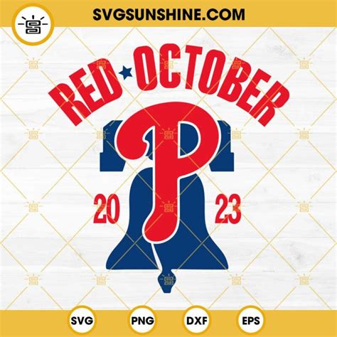 Red October 2023 Philadelphia Phillies SVG, Phillies Home Run Bell SVG