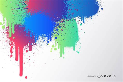 Colorful Splashed Paint Splatter Background Vector Download