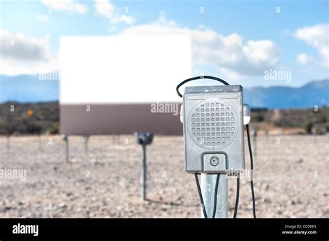 Drive in movie theater speaker hi-res stock photography and images - Alamy