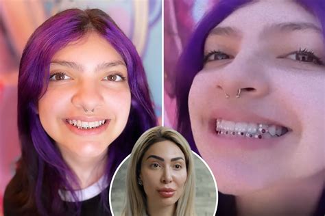 Teen Mom fans slam Farrah Abraham for letting daughter Sophia, 13, glue gems on her teeth as ...