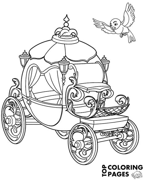 45+ Newest Princess Carriage Coloring Page