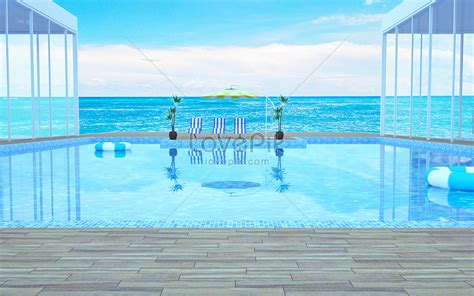 Summer pool background creative image_picture free download 401541151 ...