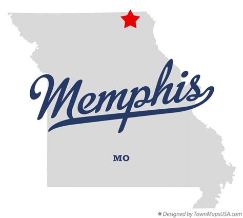 Map of Memphis, MO, Missouri