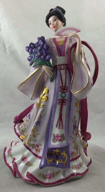 Danbury Mint Figurine Lena Liu The Iris Princess Fine Porcelain in ...