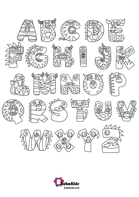 Halloween Preschool Alphabet Coloring Page Bubakids.Com ...