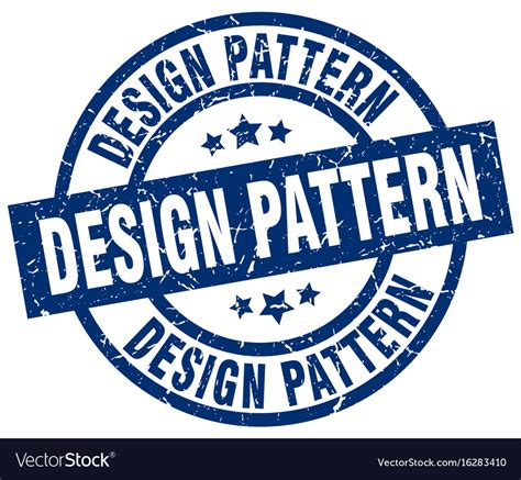 Design pattern blue round grunge stamp Royalty Free Vector