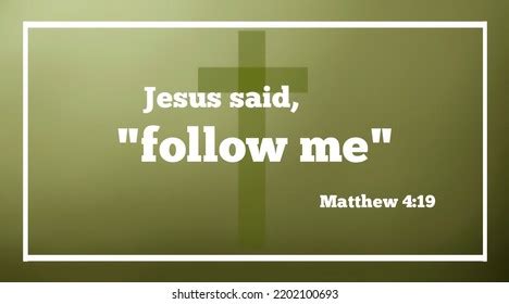 Jesus Said Follow Me Bible Word Stock Illustration 2202100693 | Shutterstock