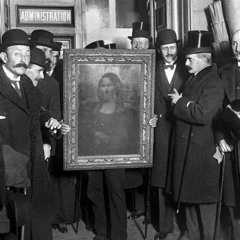 21 August 1911 Mona Lisa was stolen from Louvre. The thief, Vincenzo Peruggia, was discovered ...