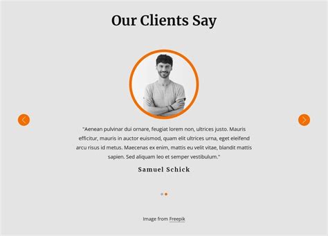 View our client testimonials Website Template