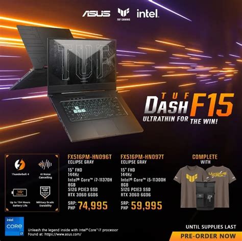 ASUS TUF Dash F15 with 11th Gen Intel CPU and NVIDIA RTX 3060 GPU Now ...