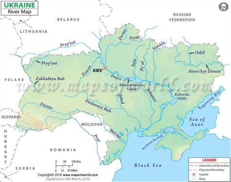 Ukraine Rivers Map