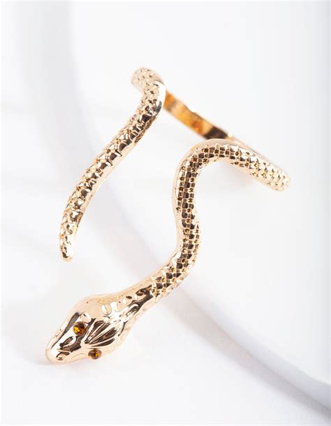 Gold Etched Snake Ring | Lovisa Jewellery Australia