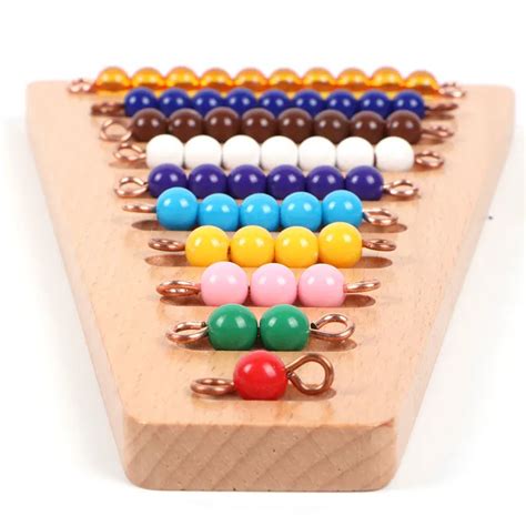 Montessori Bead Material Wooden Montessori Materials Math Counting ...