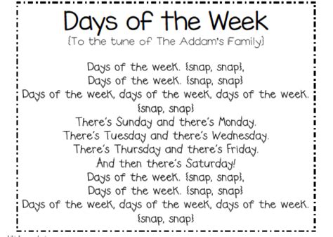 Days of the Week Song for Kids