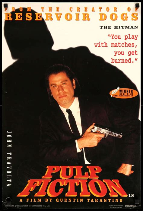 Pulp Fiction (1994) Original English Double Crown Movie Poster ...