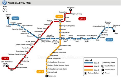 Ningbo Metro Maps: Rail Transit, Stations