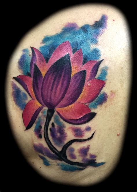 joeriley:watercolor-lotus-tattoo-watercolor-lotus-flower-tattoos-for-women