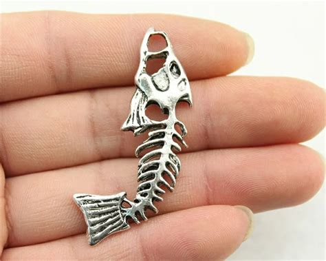 Aliexpress.com : Buy WYSIWYG 3pcs 52mm Big Fish Bone Charm Pendants For Jewelry Making Antique ...