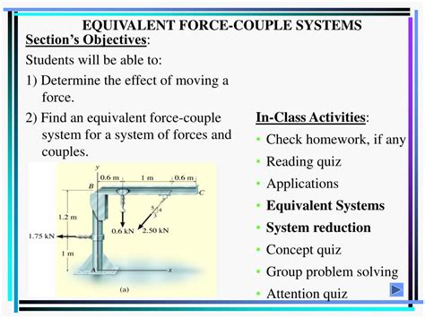 PPT - EQUIVALENT FORCE-COUPLE SYSTEMS PowerPoint Presentation, free ...