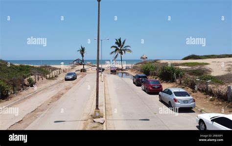 PHOTOGRAPHY WITH DRONE ON THE BEACH OF SINALOA MEXICO Stock Photo - Alamy