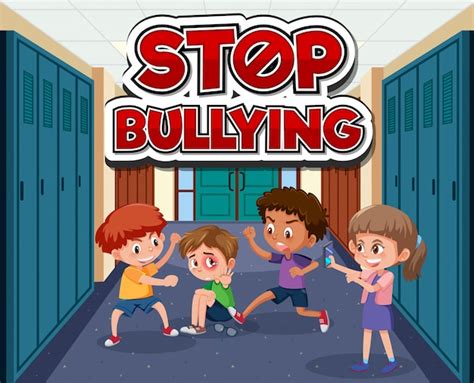 School children bullying illustrations, cartoon angry boy girl teenager ...