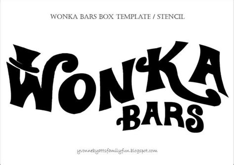 Items similar to Wonka Bars Stencil for box decorations props on Etsy