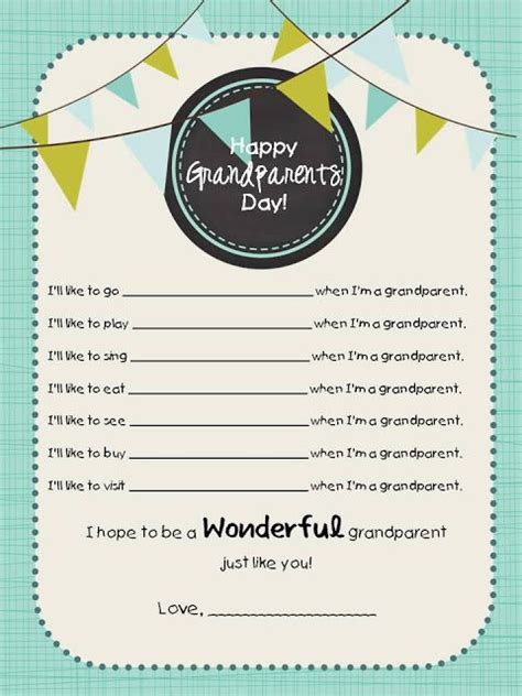 Grandparents' Day September 2013 - FREE Personalized Printable | Grandparents day activities ...