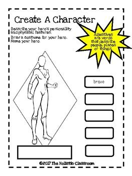 My Superhero Story (upper elementary) by The Holistic Classroom | TPT