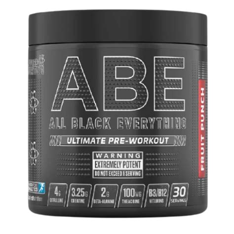 APPLIED NUTRITION ABE PRE-WORKOUT FRUIT PUNCH FLAVOUR 30 SERVINGS 315G