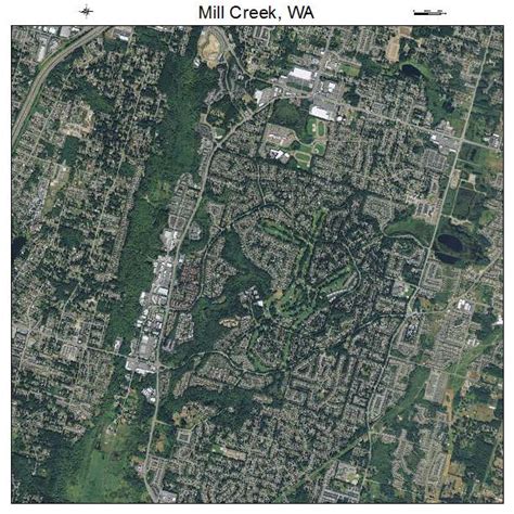 Aerial Photography Map of Mill Creek, WA Washington