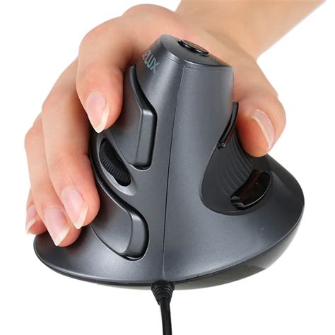Delux USB Wired Mouse Mice Ergonomic Vertical Optical Computer Mouse Adjustable 1600 DPI 5D ...