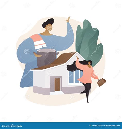 Stay-at-home Dads Abstract Concept Vector Illustration. Stock Vector - Illustration of isolated ...