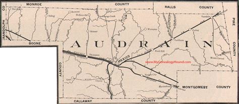 Audrain County, Missouri 1904 Map