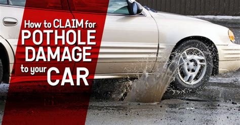 How to Claim for Pothole Damage to Your Car