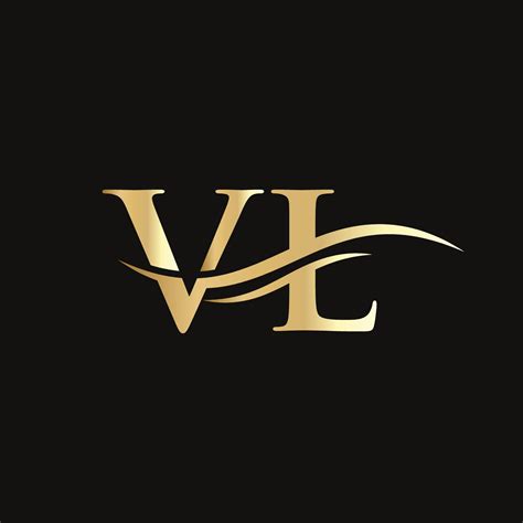 VL logo. Monogram letter VL logo design Vector. VL letter logo design ...