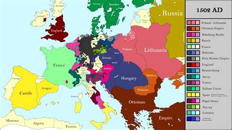 Map Of Europe 1500