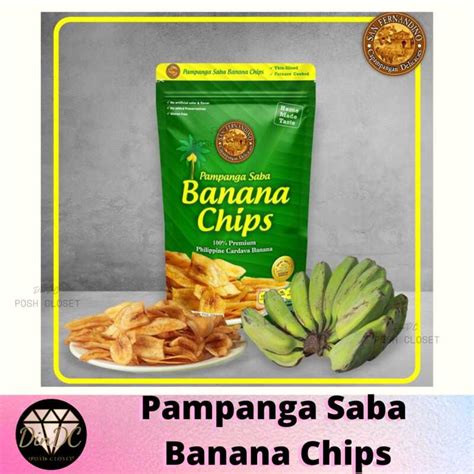 Pampanga Saba Banana Chips 100% Premium Philippine Cardava Banana 200g San Fernandino ...