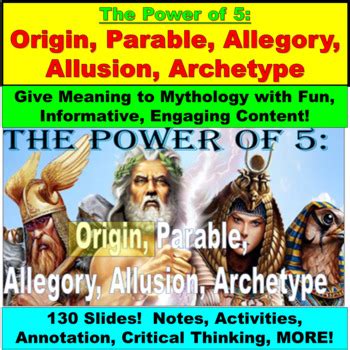 Mythology and Meaning: Allusion, Allegory, Archetype, Parable, Origin